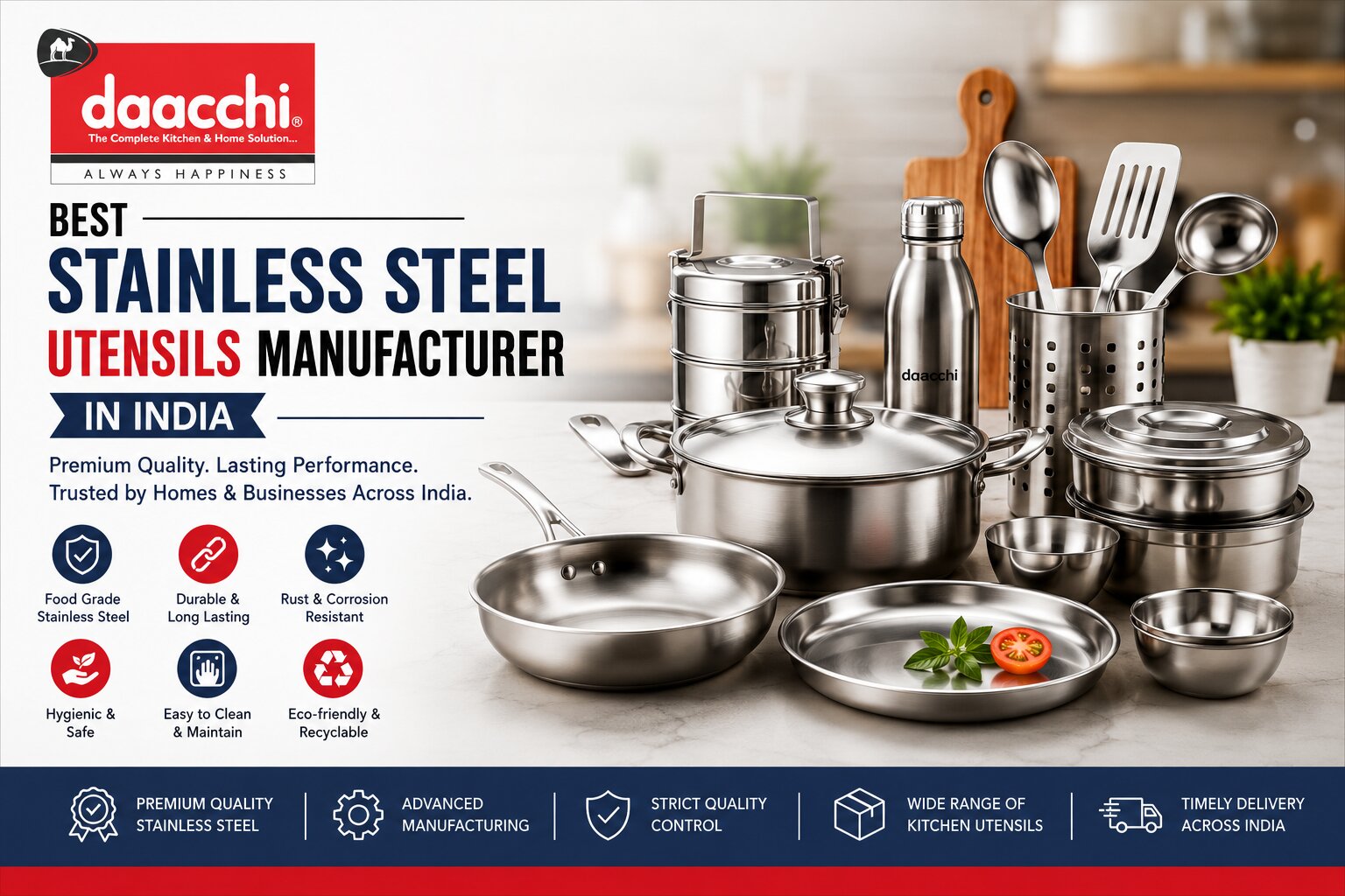 Best Stainless Steel Utensils Manufacturers in India